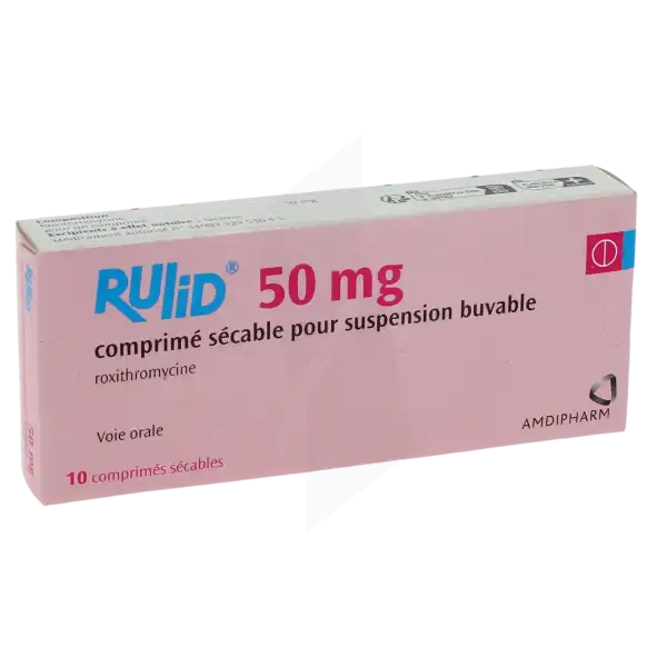 Rulid 50 Mg, Comprimé Sécable Pour Suspension Buvable