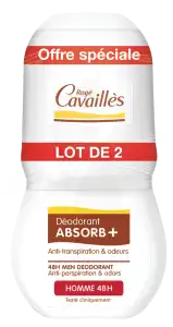 Rogé Cavaillès Déodorants Déo Absorb+ Homme Roll-on 2x50ml à Mimizan