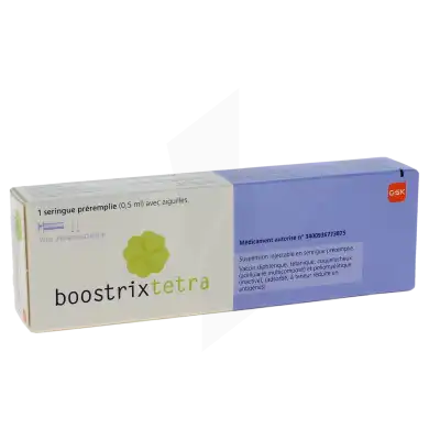 Boostrixtetra, Suspension Injectable En Seringue Préremplie. Vaccin Diphtérique, Tétanique, Coquelucheux (acellulaire Multicomposé) Et Poliomyélitique (inactivé), (adsorbé, à Teneur Réduite En Antigènes) à CHAMPAGNOLE