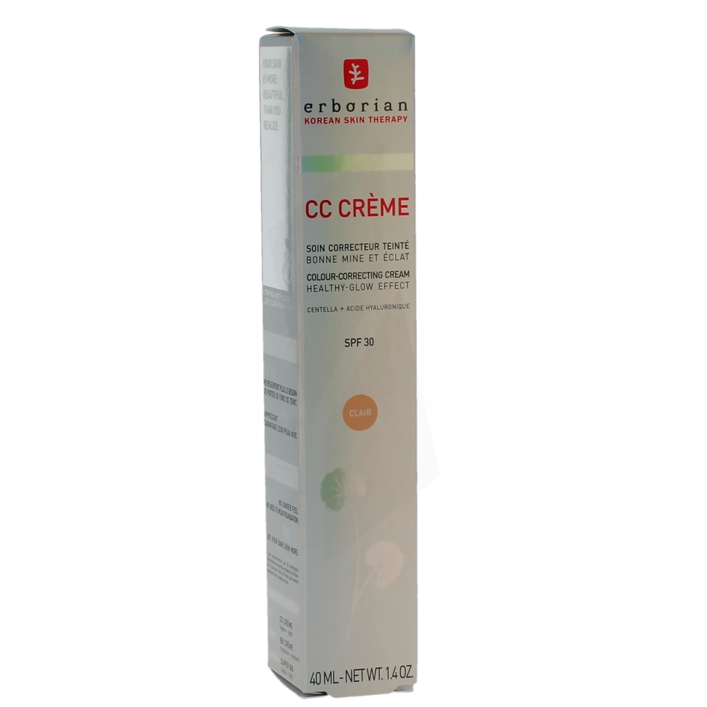 Erborian Cc Crème Spf30 Crème Soin Correcteur Clair Tube De 40 Ml