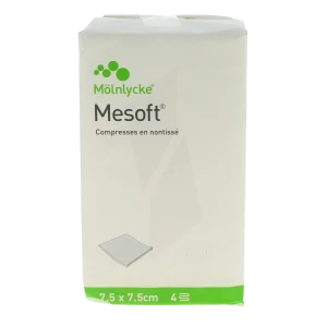 Mesoft Compresse Non Stérile Non Tissée 7,5 X 7,5 Cm Boîte De 100