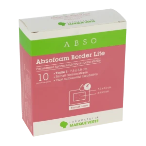 Absofoam Border Lite Pans Hydrocellulaire 7,5x8,5cm B/10