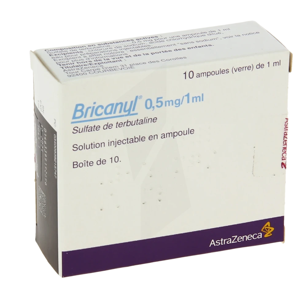 Bricanyl 0,5 Mg/1 Ml, Solution Injectable En Ampoule