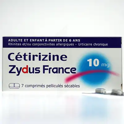 Cetirizine Zydus France 10 Mg, Comprimé Pelliculé Sécable à Paris