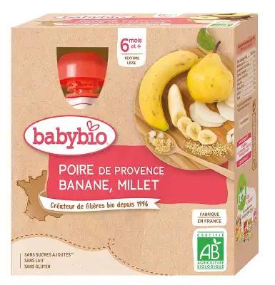 Babybio Gourde Poire Banane Millet