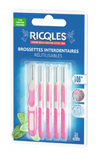 Ricqlès Brossettes Interdentaires Réutilisables 0,6mm B/5