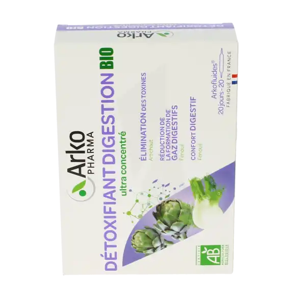 Arkofluide Bio Ultraextract Artichaut Fenouil Solution Buvable 20 Ampoules/10ml