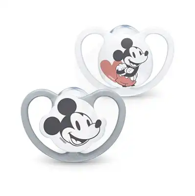 Nuk Space Sucette Silicone 18-36 Mois Mickey B/2 à VALENCE