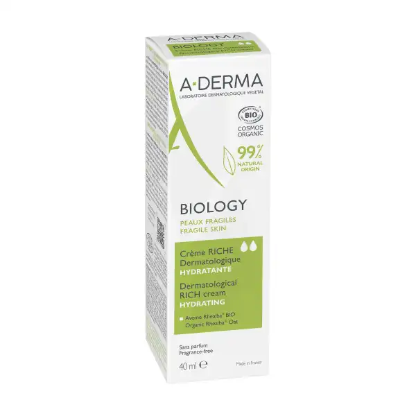Aderma Biology Crème Riche Dermatologique Hydratante T/40ml