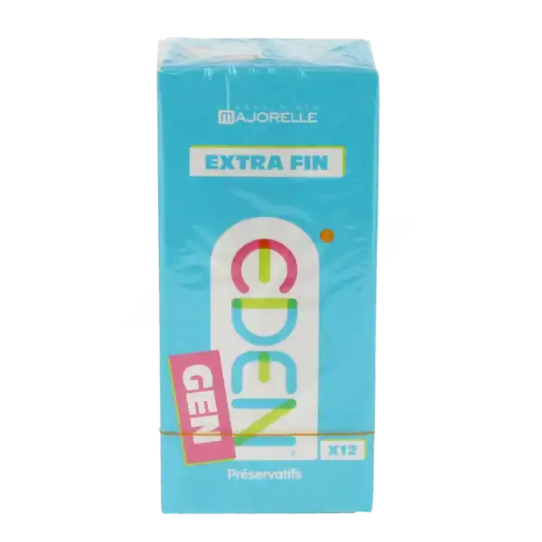 Eden Gen Préservatif Extra Fin Latex Lubrifié B/12
