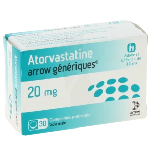 Atorvastatine Arrow Generiques 20 Mg, Comprimé Pelliculé