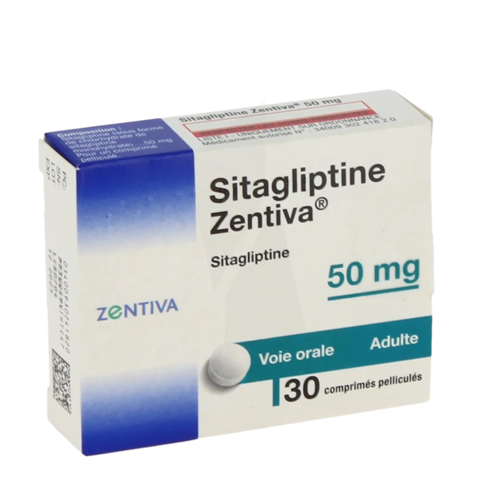 Sitagliptine Zentiva 50 Mg, Comprimé Pelliculé
