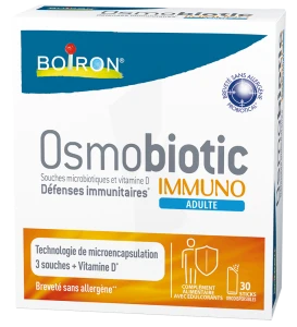 Boiron Osmobiotic Immuno Adulte Poudre Orodispersible Abricot 30 Sticks/1,6g
