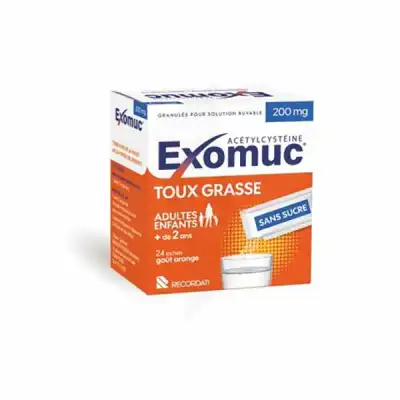 Exomuc 200 Mg, Granulés Pour Solution Buvable En Sachet 24 Sachets/3g à Bordeaux