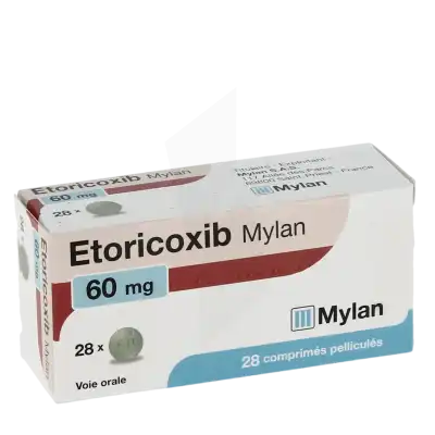 Etoricoxib Viatris 60 Mg, Comprimé Pelliculé à CHAMPAGNOLE