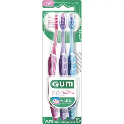 Gum Pro Sensitive Brosse Dents Ultra-souple Tripack à AIX-EN-PROVENCE