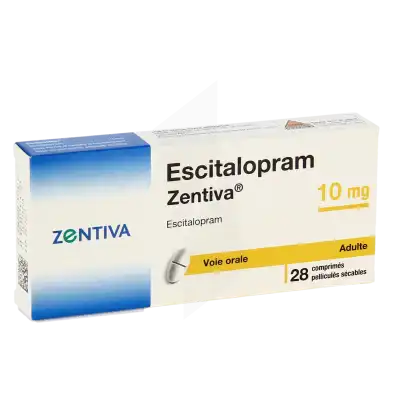 Escitalopram Zentiva 10 Mg, Comprimé Pelliculé Sécable à Saint-Médard-en-Jalles