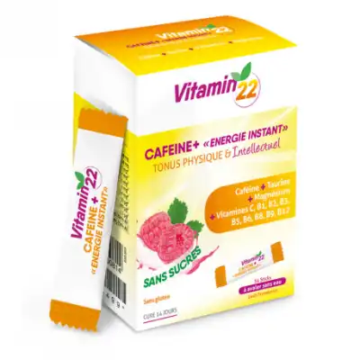 Vitamin'22 Caféine+ Poudre Orodispersible 14 Sticks/2,3g à ALES