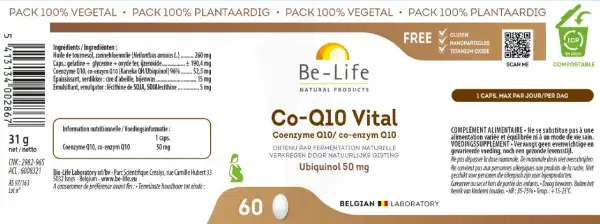 Be-life Coq10 Vital Ubiquinol Caps B/60