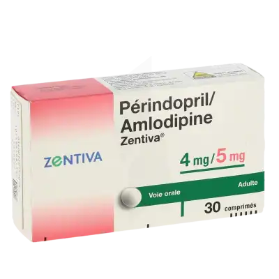 Perindopril/amlodipine Zentiva 4 Mg/5 Mg, Comprimé à Bassens
