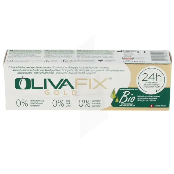 Olivafix Gold Crème Fixative Pour Appareil Dentaire 75g