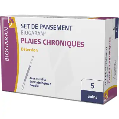 Biogaran Set Pansement Détersion Plaies Chroniques B/5 à Saint-Avold