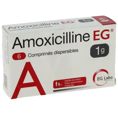 Amoxicilline Eg 1 G, Comprimé Dispersible à Abbeville