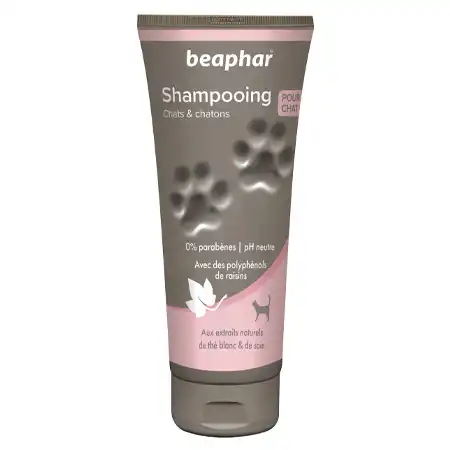 Beaphar Shampooing Chats Et Chatons Extraits De Thé Blanc & De Soie 200ml