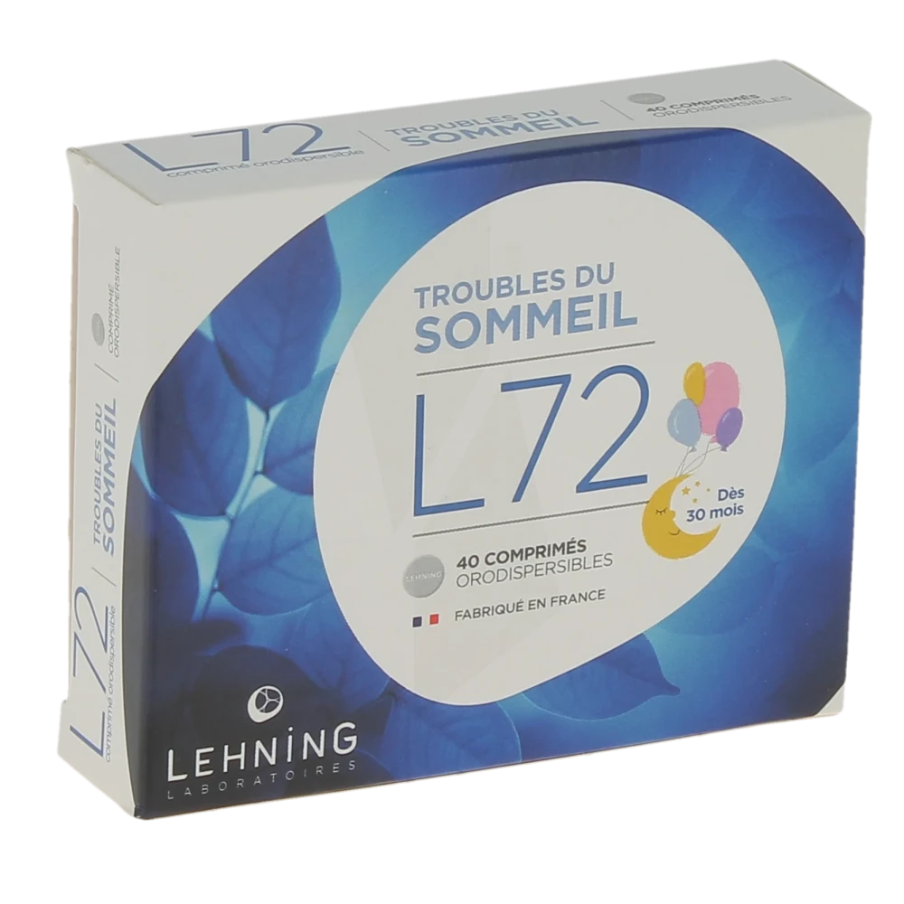 Lehning L72 Comprimés Orodispersibles Plq Pvc/pvdc/alu/40