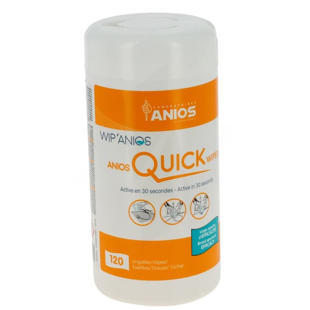 Anios Quick Wipes Lingettes Désinfectantes Action Rapide B/120