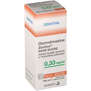 Oxomemazine Zentiva 0,33 Mg/ml Sans Sucre, Solution Buvable édulcorée à L'acésulfame Potassique
