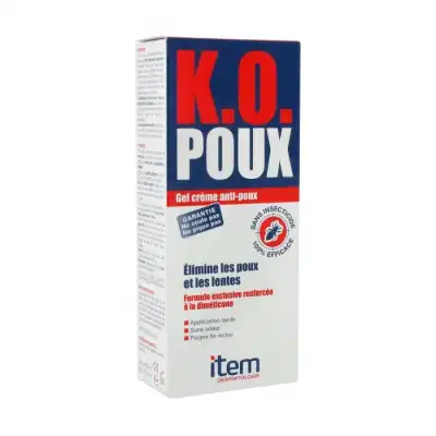 Item K.o. Poux Gel Crème Anti-poux 100ml+peigne Fin à ROMORANTIN-LANTHENAY