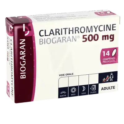 Clarithromycine Biogaran 500 Mg, Comprimé Pelliculé à POITIERS