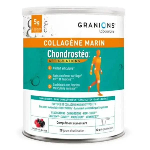 Chondrosteo + Collagene Marin Poudre Pot/280g