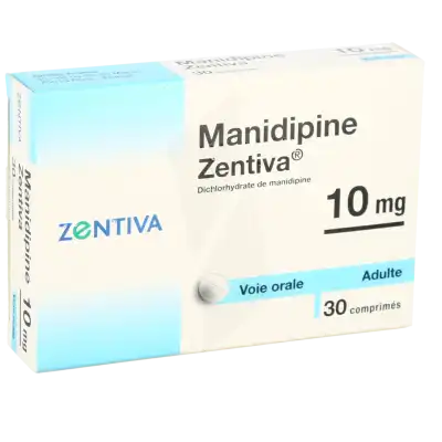 MANIDIPINE ZENTIVA 10 mg, comprimé