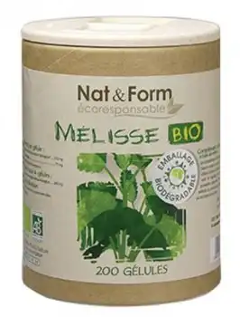 Nat&form Eco Responsable Mélisse Bio Gélules B/200 à VIC-FEZENSAC