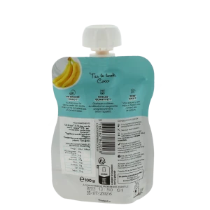 Popote Aliment Infant Brassé Coco Banane Gourde De 100 G