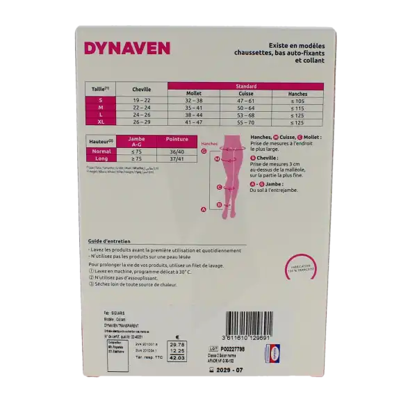 Sigvaris Dynaven Transparent Collant Confort Classe 2 Noir Normal M