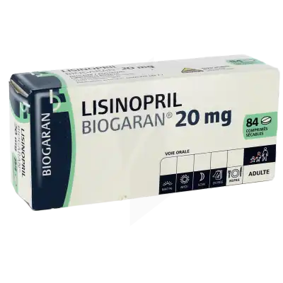 Lisinopril Biogaran 20 Mg, Comprimé Sécable à Bassens