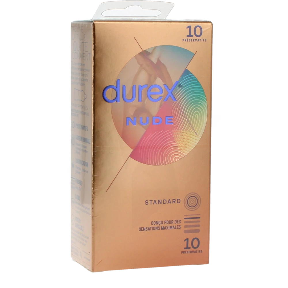 Durex Nude Original Préservatif Lubrifié Boîte De 10
