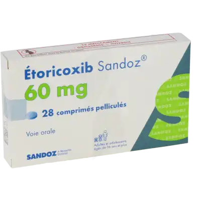 Etoricoxib Sandoz 60 Mg, Comprimé Pelliculé à NANTERRE