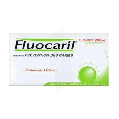 Fluocaril Bi-fluoré 250 Mg Pâte Dentifrice Menthe 2t/125ml à Annecy