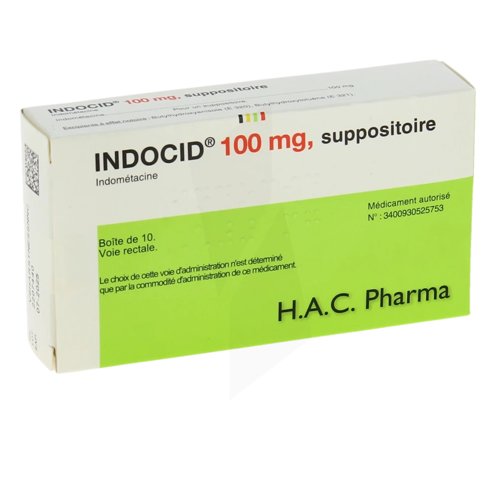 Indocid 100 Mg, Suppositoire
