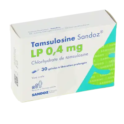 TAMSULOSINE SANDOZ LP 0,4 mg, gélule à libération prolongée