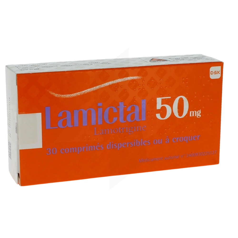 Lamictal 50 Mg, Comprimé Dispersible Ou à Croquer