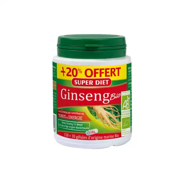 Superdiet Ginseng 200mg Gélules B/180