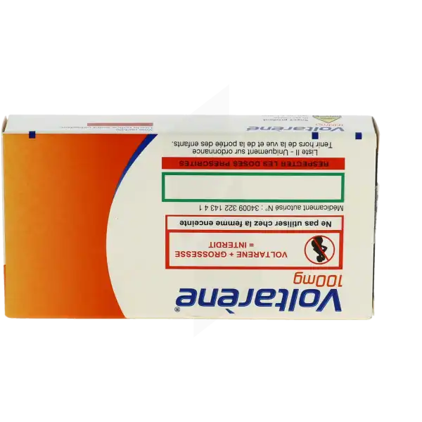 Voltarene 100 Mg, Suppositoire
