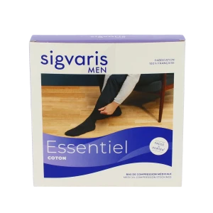 Sigvaris Essentiel Instinct Coton Bas Auto-fixants Classe 2 Homme Sable Normal L