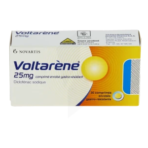 Voltarene 25 Mg, Comprimé Enrobé Gastro-résistant