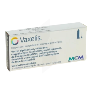 Vaxelis Susp Inj En Seringue Préremplie 1ser/0,5ml+1aig
